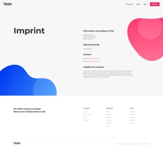 Imprint Layout