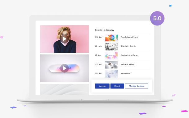 YOOtheme Pro 5 – Cookie Consent Manager, Date Filter and On-Click Loading Videos