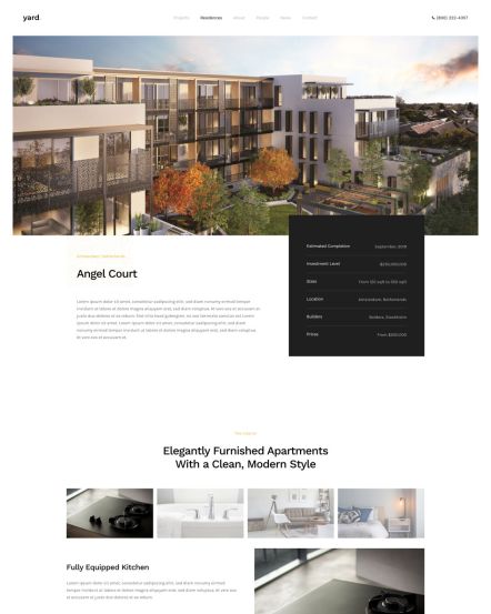 Yard Joomla template Case Study Layout
