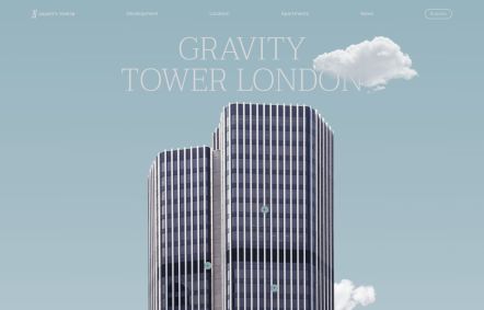 Gravity Tower Joomla template Home Page in Dark Blue Style