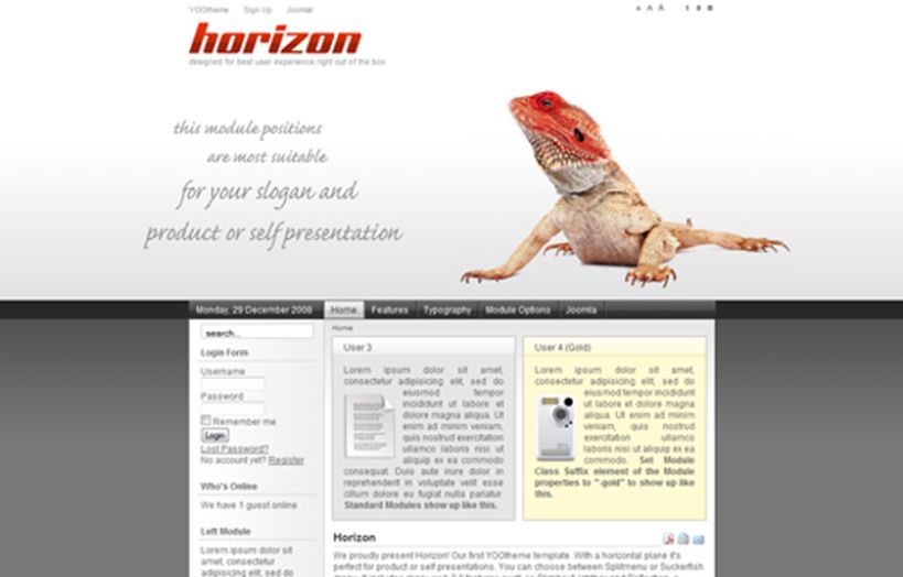 Horizon Joomla Template