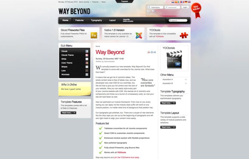 Way Beyond Joomla Template