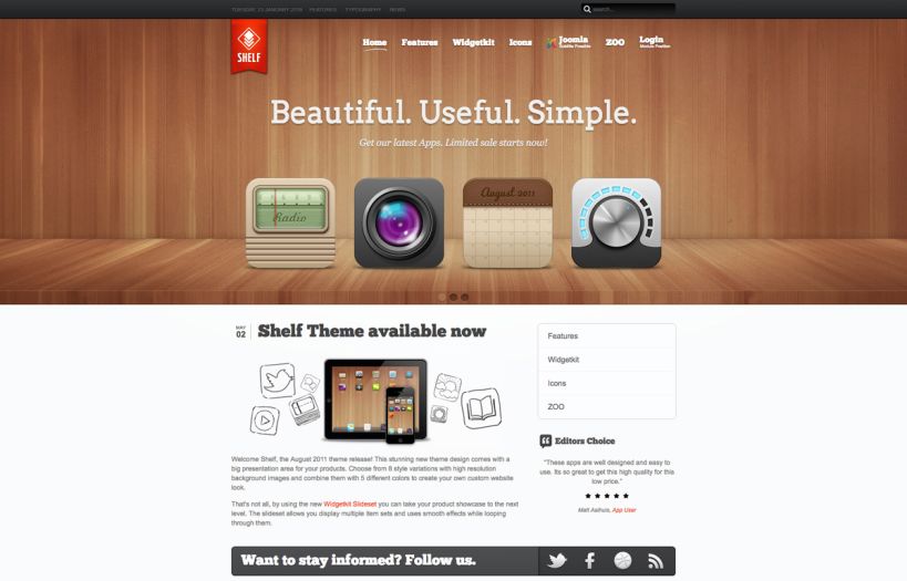 Shelf Joomla Template