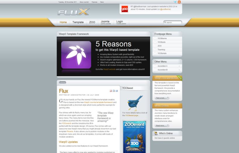 Flux Joomla Template