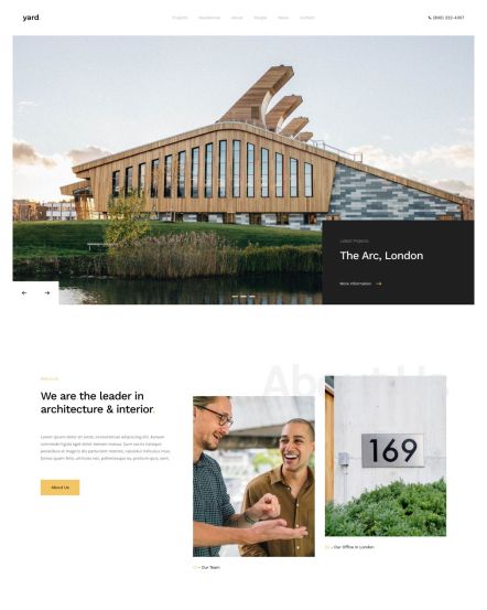 Yard Joomla template Home Layout