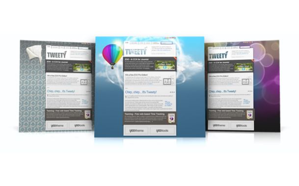 Tweety template – April 09 YOOtheme club template