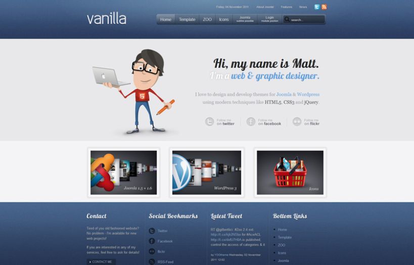 Vanilla Joomla Template