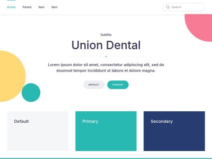 Union Dental Joomla Template White Turquoise Style