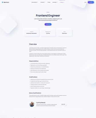 Job Description Layout