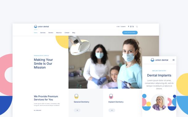 Union Dental – A Doctor's Office Theme for WordPress and Joomla