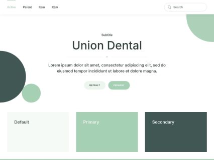 Union Dental Joomla Template White Lightgreen Style