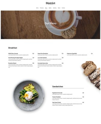 Menu Layout