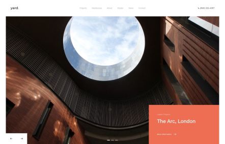 Yard Joomla template Home Page in White Red Style