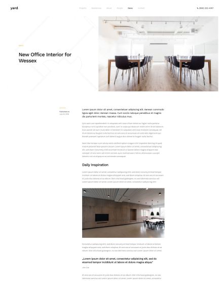 Yard Joomla template Post Layout