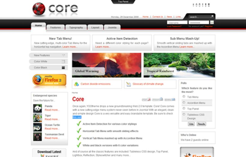 Core Joomla Template