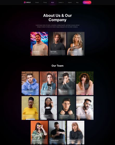 Circle Joomla template About Layout