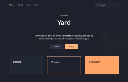 Yard Joomla template UI Elements in Dark Orange Style