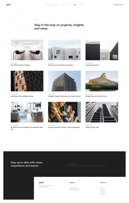 Yard Joomla template Post Index Layout