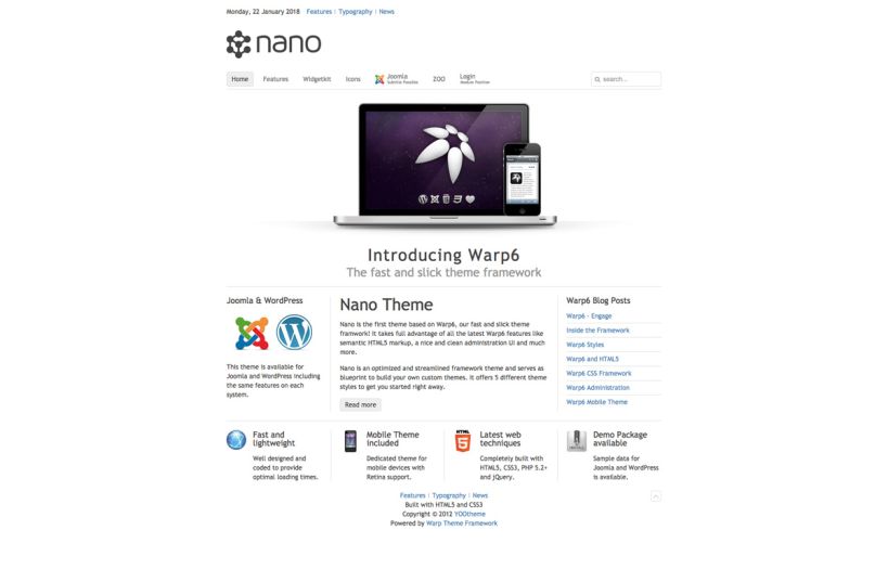 Nano Joomla Template