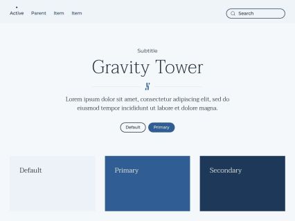 Gravity Tower Joomla Template Light Blue Style
