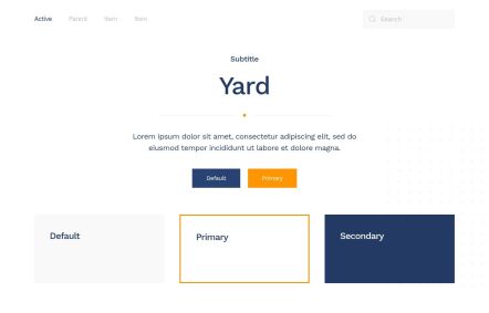 Yard Joomla template UI Elements in White Orange Style