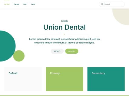 Union Dental Joomla Template White Green Style