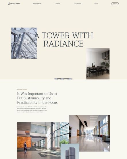 Gravity Tower Joomla template Landing Page Layout