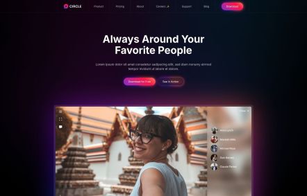 Circle Joomla template Home Page in Default Style