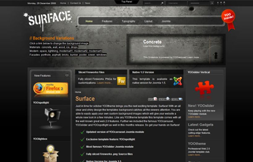 Surface Joomla Template