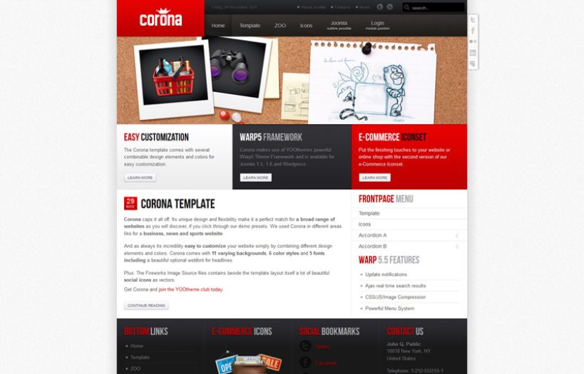 Corona Joomla Template