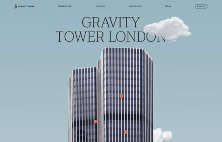 Gravity Tower Joomla template Home Page in Light Red Style
