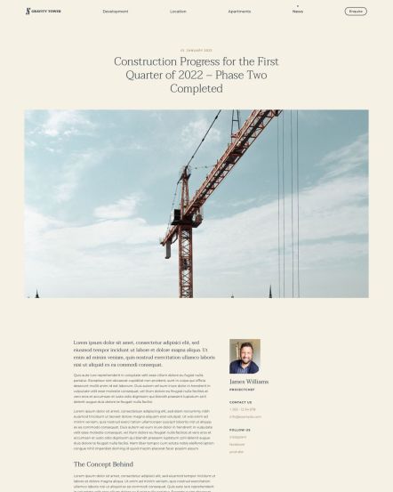 Gravity Tower Joomla template Post Layout