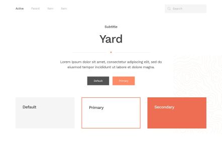 Yard Joomla template UI Elements in White Red Style