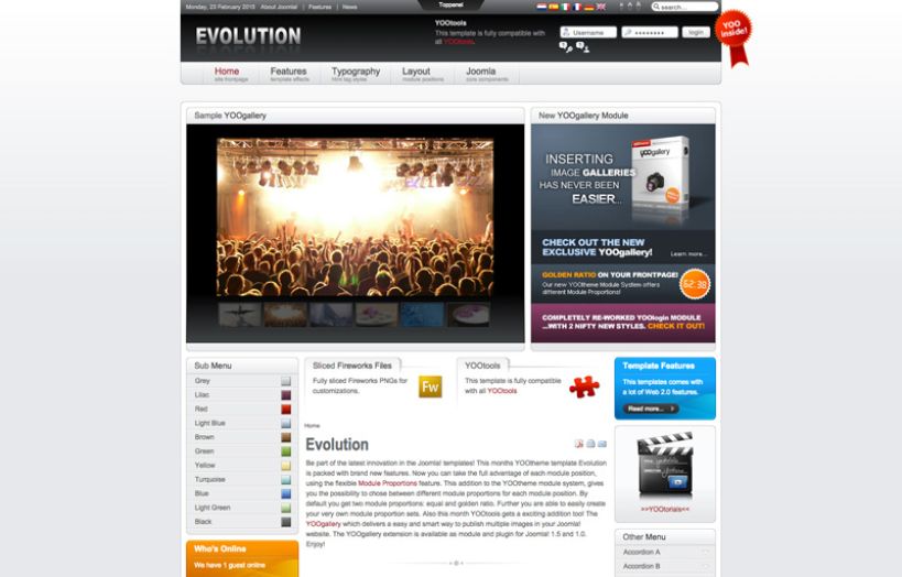 Evolution Joomla Template