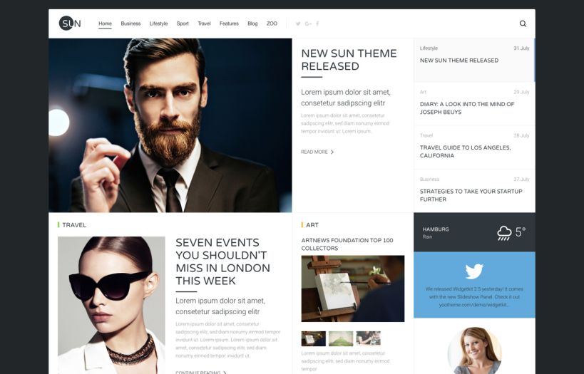 Sun Joomla Template