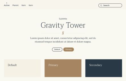 Gravity Tower Joomla template UI Elements in Default Style