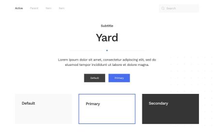 Yard Joomla template UI Elements in White Blue Style