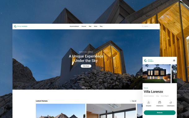 Design Escapes – A Vacation Rental Theme for WordPress and Joomla