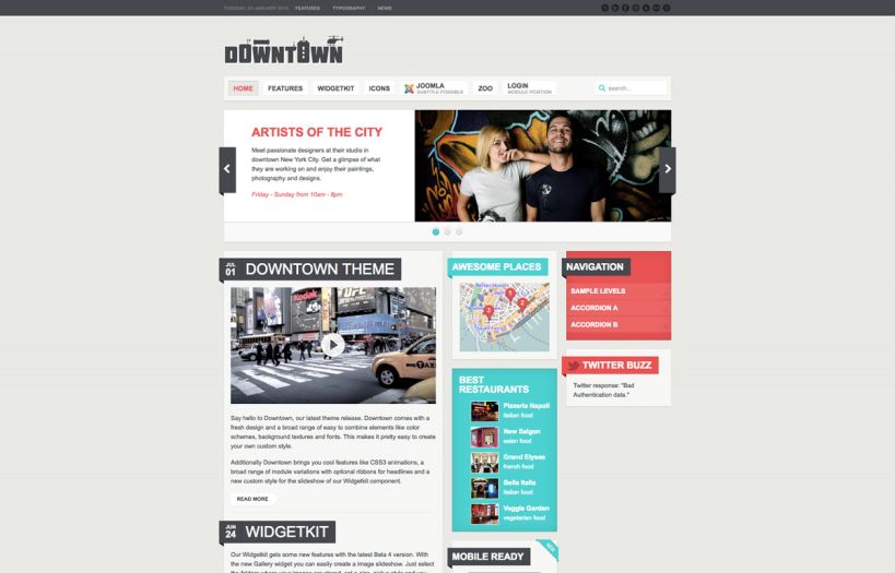 Downtown Joomla Template