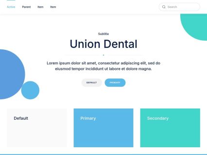 Union Dental Joomla Template White Lightblue Style