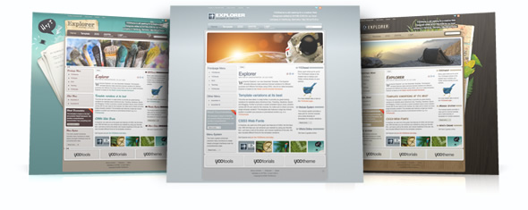Explorer template – December 09 YOOtheme club template