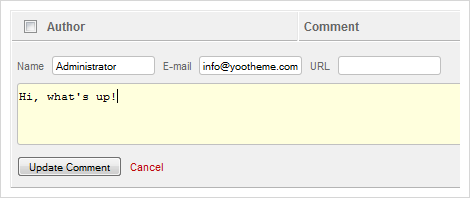 ZOO 2.0 Usability Improvements - Comments Quick Edit