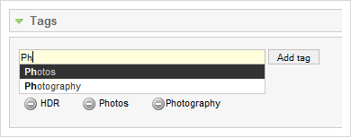 ZOO 2.0 Usability Improvements - Tag Autocompleter