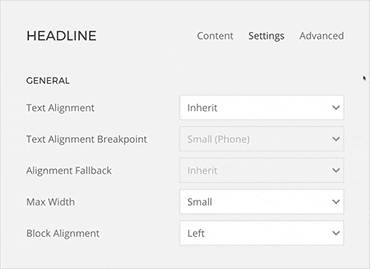 YOOtheme Pro 1.8 Element Disabled Options