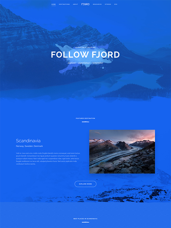 Fjord Blue White