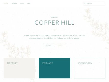 Copper Hill Joomla Template Light Turquoise Style