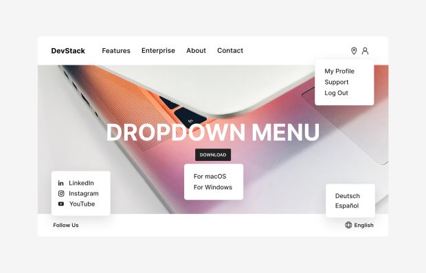 Dropdown Menus Anywhere
