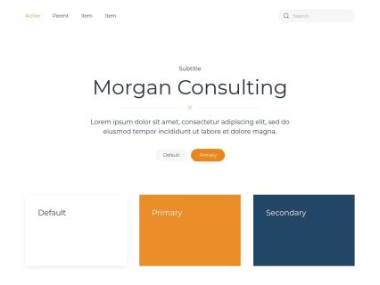 Morgan Consulting Joomla Template White Orange Style