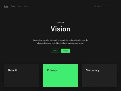 Vision Joomla Template Black Green Style