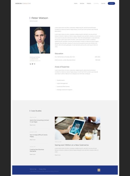 Morgan Consulting Joomla Template Person Layout